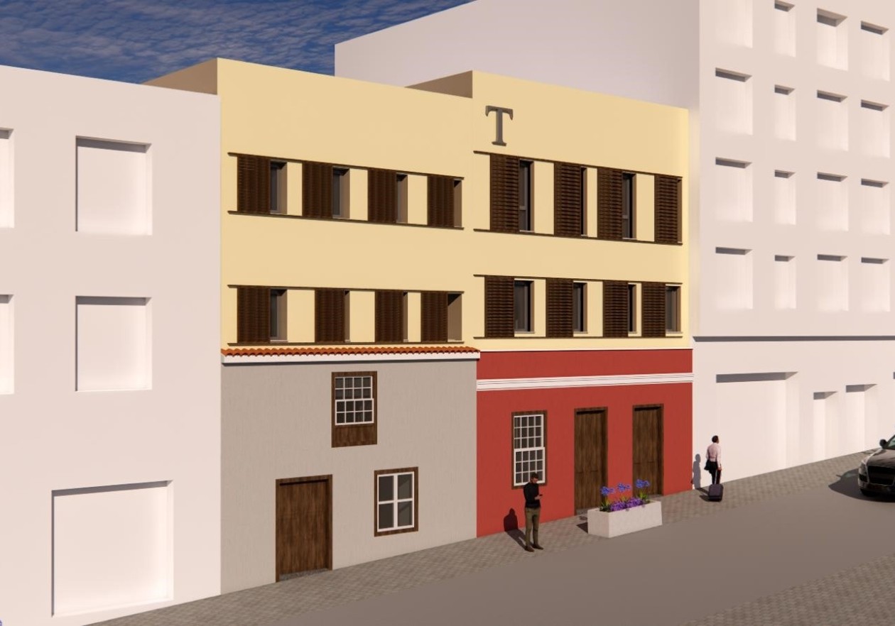 Building with 5 independent apartments